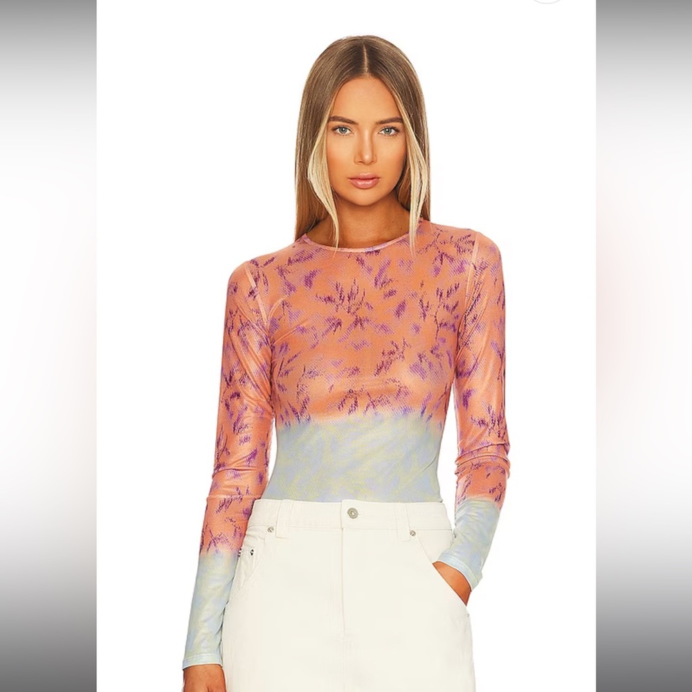 Miaou Pink and Purple Long Sleeve Top